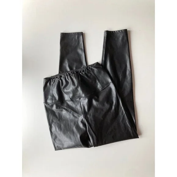 Aritzia WILFRED FREE Daria Black Vegan Leather High Rise Ankle Leggings, Size S - Picture 4 of 14